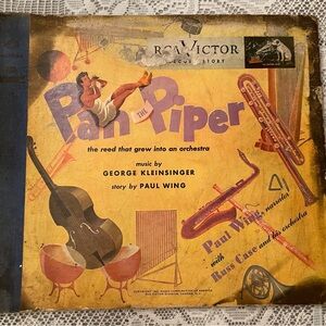 Vintage 1947 Pan the Piper RCA Victor 2 Album Set